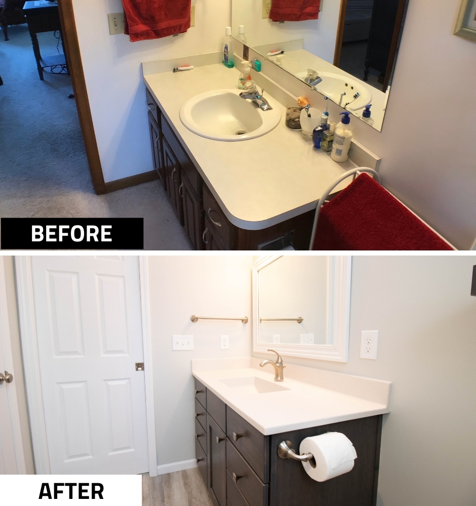 Mason Double Bathroom Remodel | Odd Fellows Contracting, Inc.